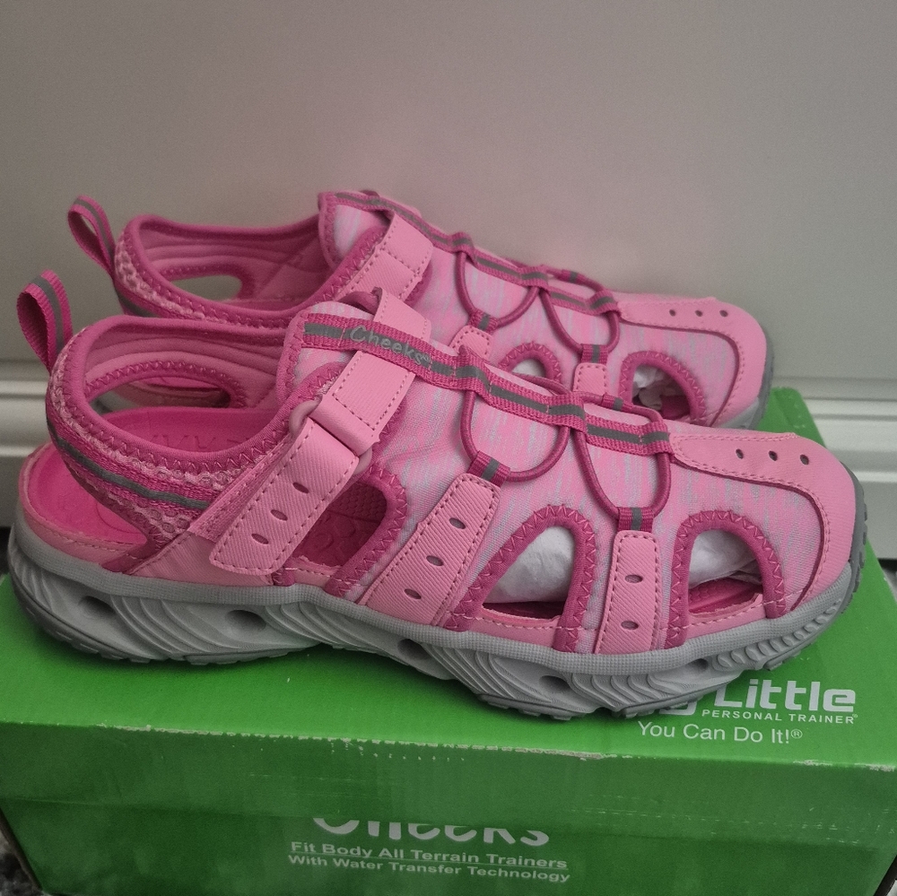 NEW in box Cheeks Tony Little Women All Terrain Trainer Shoes PINK 7.5